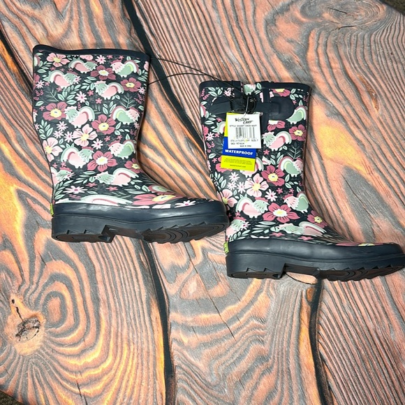 Western Chief Rain Boots Shabby Chick Navy size 7 woman’s - Picture 1 of 9